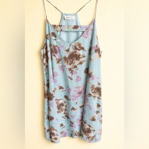 PEACH LOVE CALIFORNIA Light Blue Floral Dress